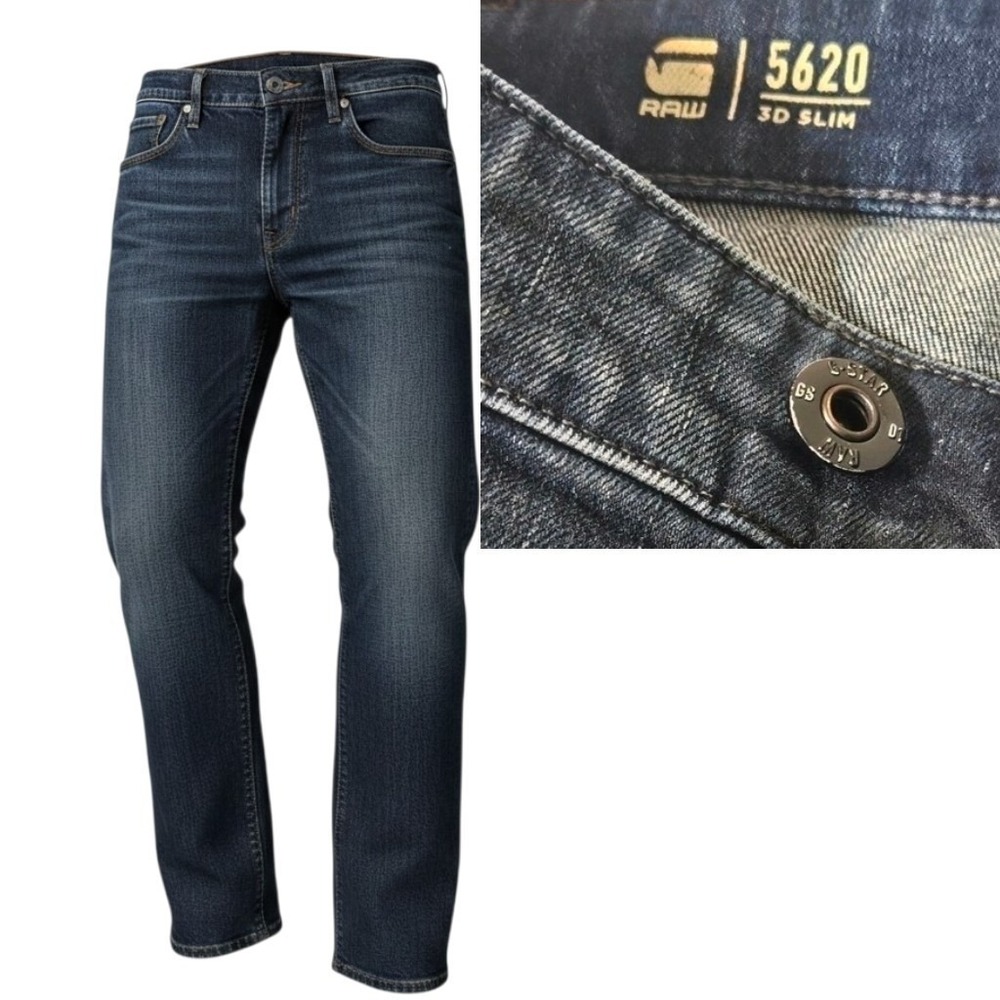 Patagonia Organic Cotton Jeans Mens Dark Wash Straight Leg Denim Pants 35x31